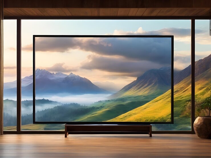Una pantalla que está hecha de un marco de madera