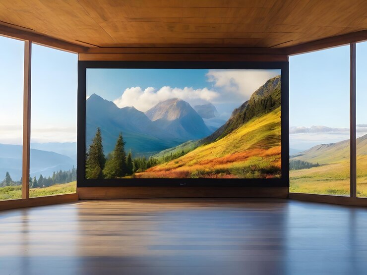Una pantalla que está hecha de un marco de madera
