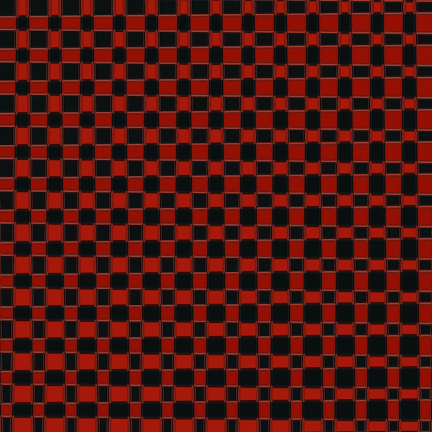 Una pantalla roja y negra con un patrón de cuadrados en forma de diamante