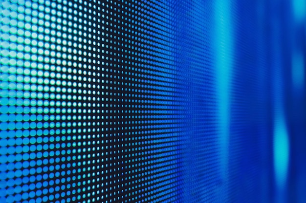 Pantalla SMD de colores brillantes con puntos blancos de fondo cercano