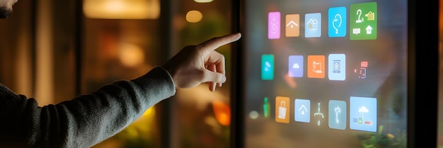 Pantalla táctil para el control interactivo del hogar inteligente