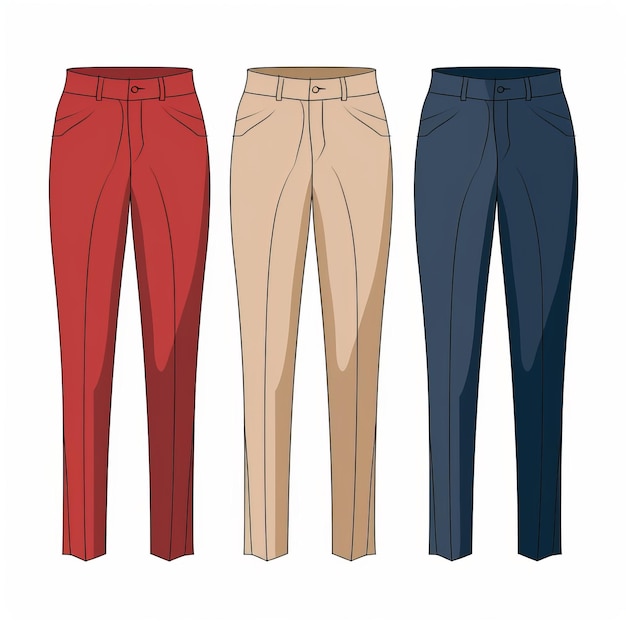 Pantalones coloridos para mujeres de diseño minimalista en varios tonos
