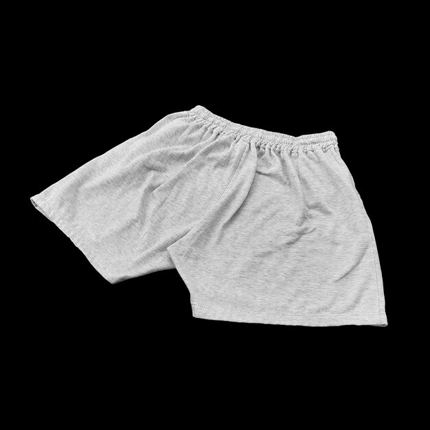 Pantalones cortos grises para el deporte masculino Vista superior