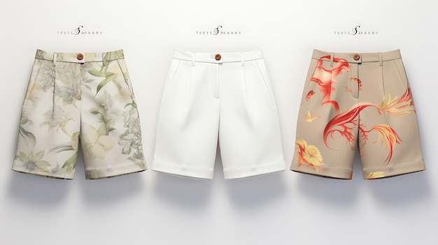 Foto pantalones cortos opulentos, sofisticados y elegantes para mujeres.