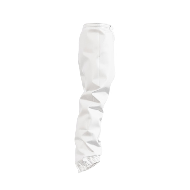 unos pantalones de esquí blancos aislados sobre un fondo blanco