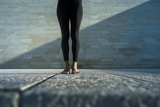 Foto pantalones de yoga negros para mujeres