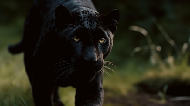La pantera negra es un animal salvaje.
