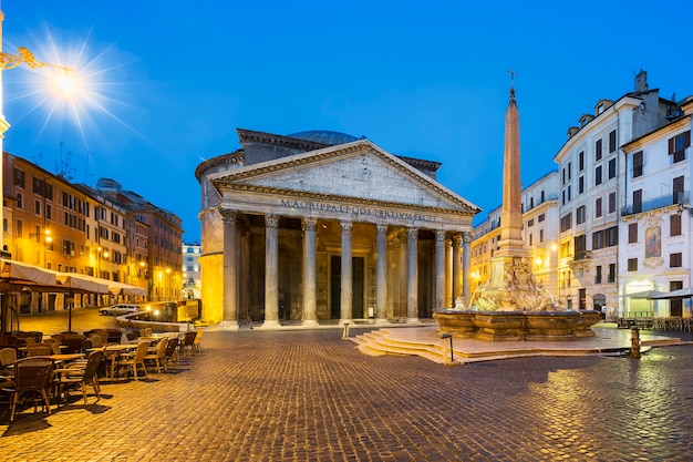 Pantheon bei Nacht, Rom, Italien, Europa