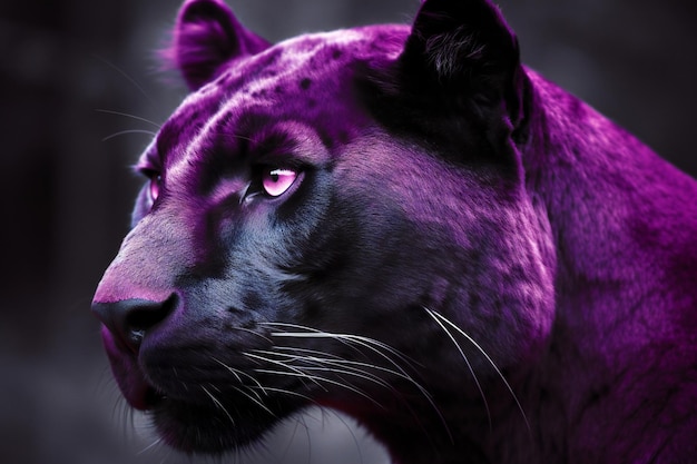 Panther im Dunkeln Nahaufnahme eines Panthers