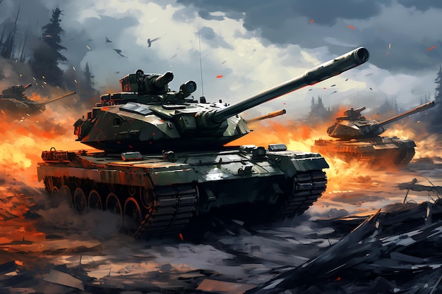 Panzerpanzer im Kampf