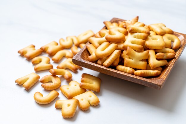 Foto pão biscoito alfabeto