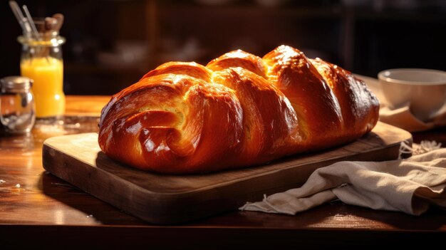 Pão Challah para o fundo do feriado de Hanukkah