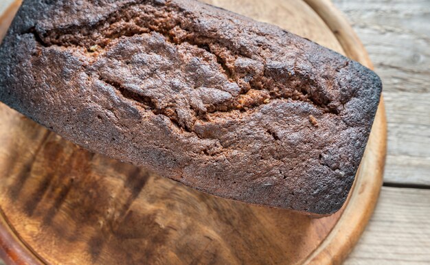 Pão de banana com chocolate