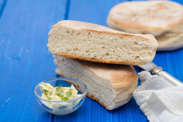 Pão de batata tradicional português da Madeira - bolo de caco