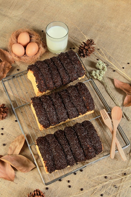 Pão de chocolate com uma pitada de queijo e chocolate meses