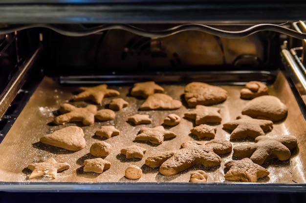 Pão de gengibre para o Natal e ano novo feito à mão