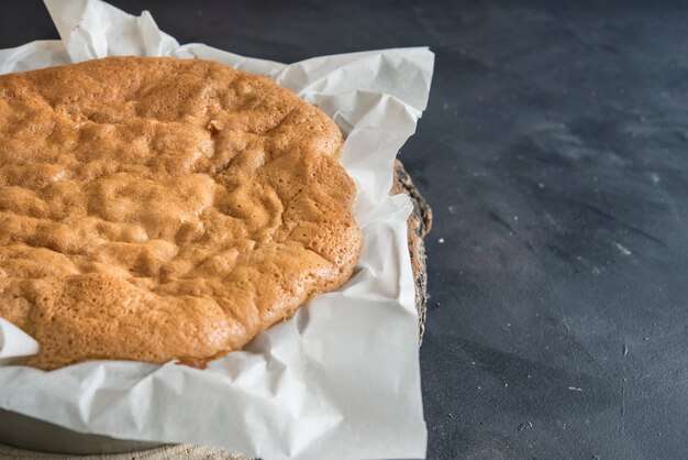 Pão de ló típico da itália e francês, bolo genovês.