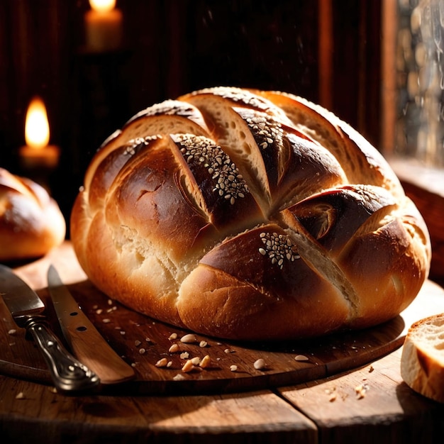 pão de massa fermentada pão recém-cozido alimento básico para refeições