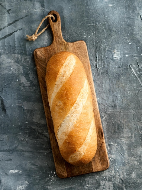 Pão de pão britânico branco Bloomer ou Baton
