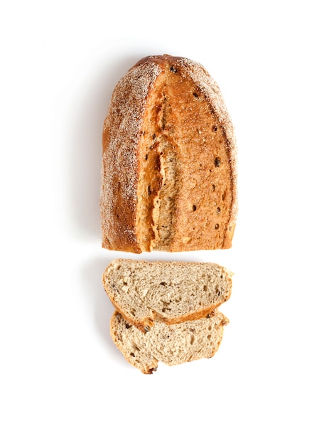 Pão de trigo integral com fatias