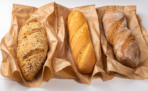 Pão delicioso recém-assado pão ciabatta com sementes