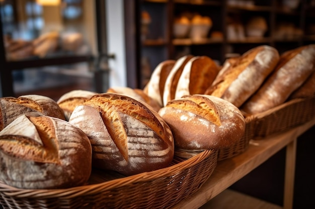 Pão fresco na padaria Inteligência Artificial Generativa