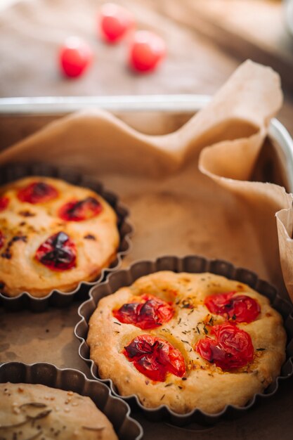 Pão italiano focaccia