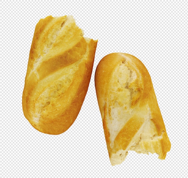 Pão na frente de um fundo transparente arquivos psd png