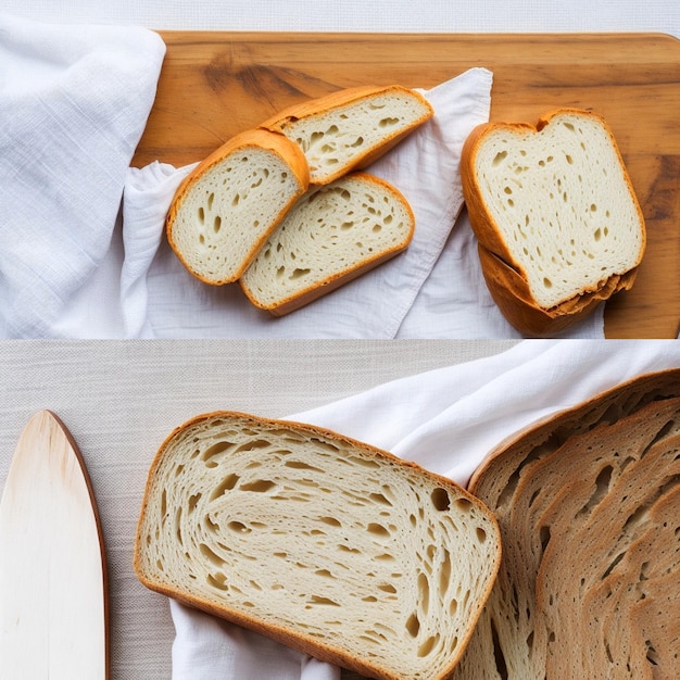 Pão orgânico fatiado