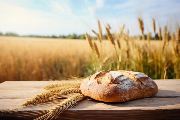 Pão Rústico Uma Fatia de Campo Serenidade Generativa Por Ai