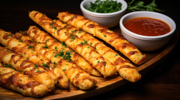 Pãozinhos de queijo caseiros com marinara