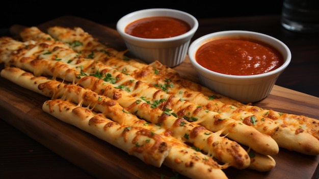 Pãozinhos de queijo caseiros com marinara