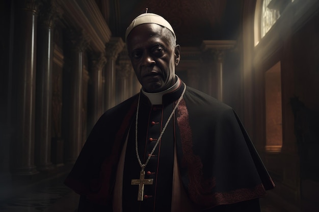 Papa negro padre vaticano Gerar IA