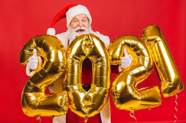 Papá Noel con globos 2021