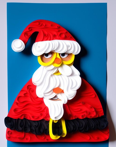 Papá Noel de papel y cartónQuilling