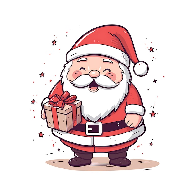 Foto papá noel personaje de dibujos animados de navidad feliz navidad curioso feliz papá noel lindo fiestas de invierno