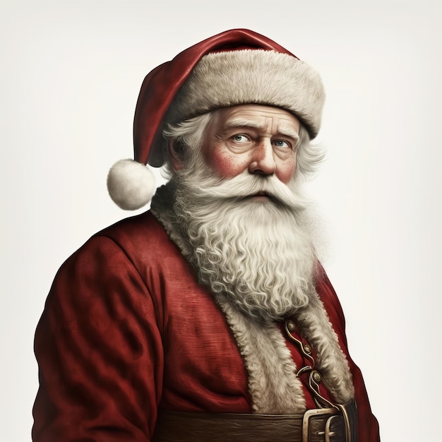 Papá Noel vintage en tonos apagados Papá Noel tradicional Generativo Ai