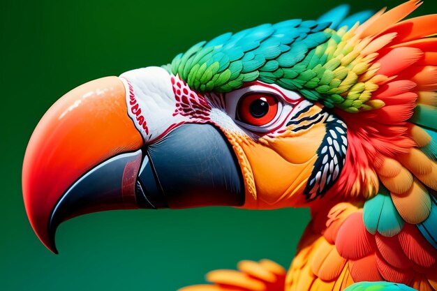 Foto papagaio colorido falando bonito pássaro de estimação ilustração de fundo de papel de parede