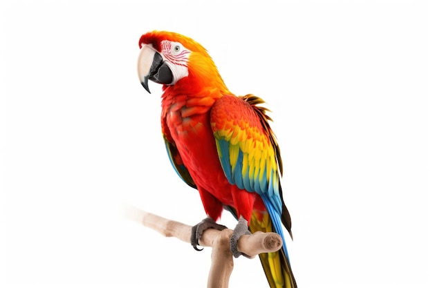 Papagaio isolado em fundo branco