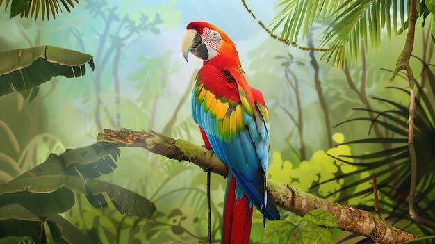 Papagaio-mara em florestas tropicais