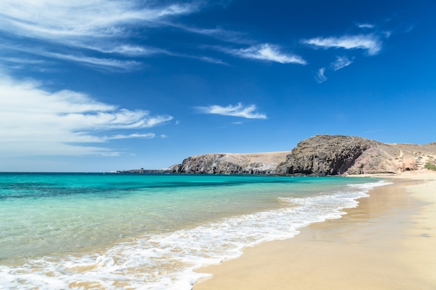 Foto papagayo beach, lanzarote, kanarische inseln