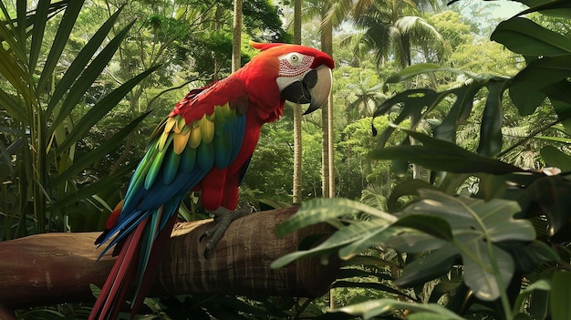 Papageienvogel im tropischen Regenwald