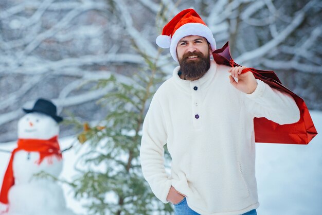 Papai noel deseja feliz natal