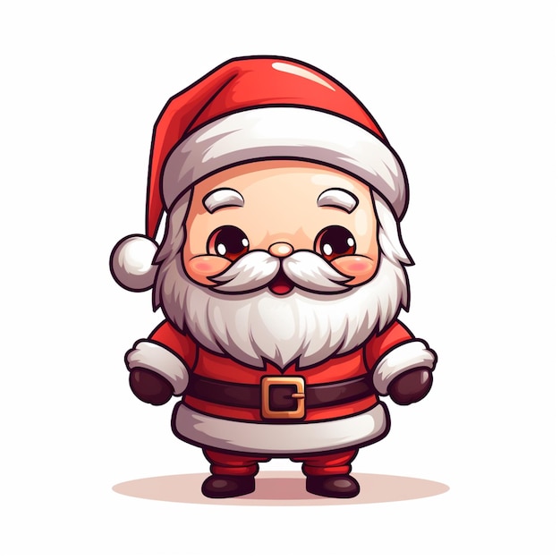 Papai Noel dos desenhos animados com barba e chapéu vermelho ai generativo