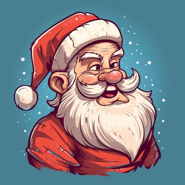 Papai Noel dos desenhos animados com barba e jaqueta vermelha ai generativa