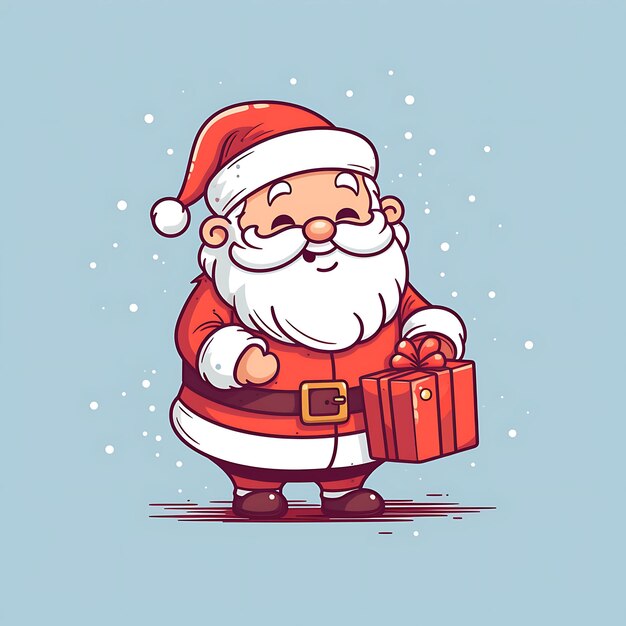 Papai Noel personagem de desenho animado Feliz Natal Engraçado Feliz bonito Papai Noel Férias de Inverno