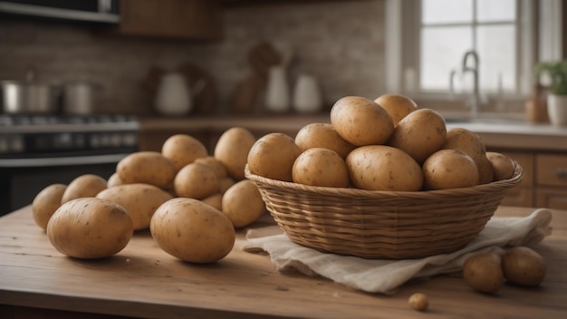 papas en la cocina