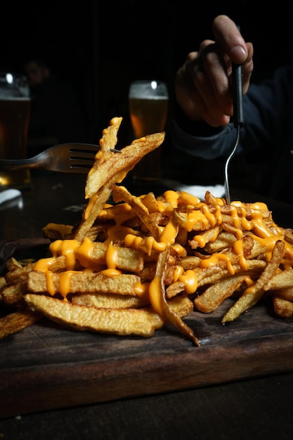 papas fritas con amigos