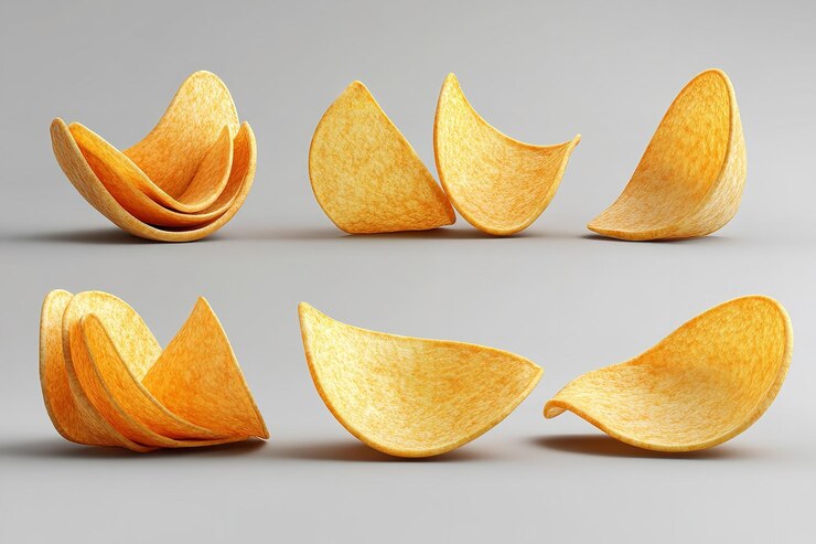 Papas fritas en un conjunto de fondo aislado Generativo Ai
