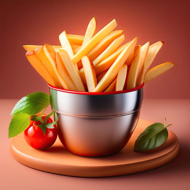 Papas fritas con ketchup